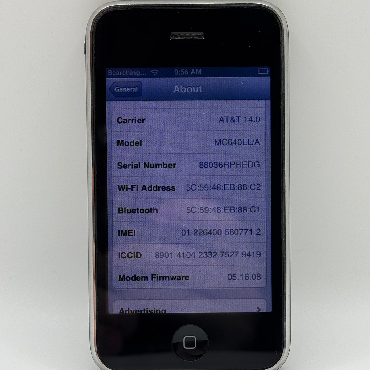 AT&T Apple iPhone 3GS 6GB Black MC640LL/A Bad IMEI