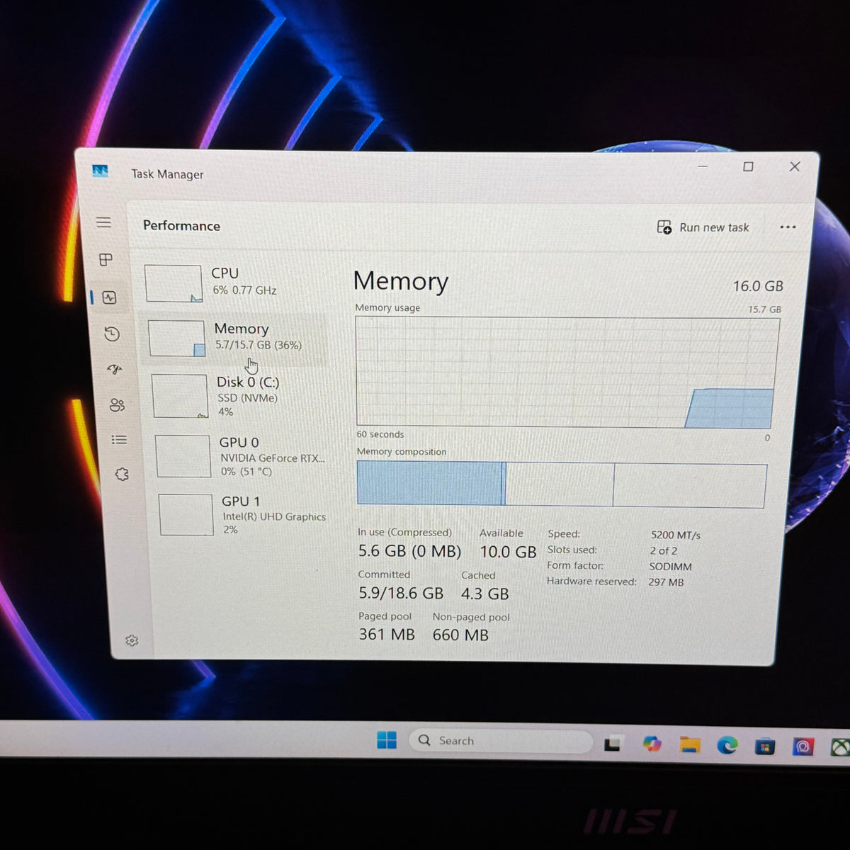 MSI Katana 15 B13VFK 15.6" i7-13620H 16GB RAM 1TB SSD NVIDIA RTX 4060 Laptop